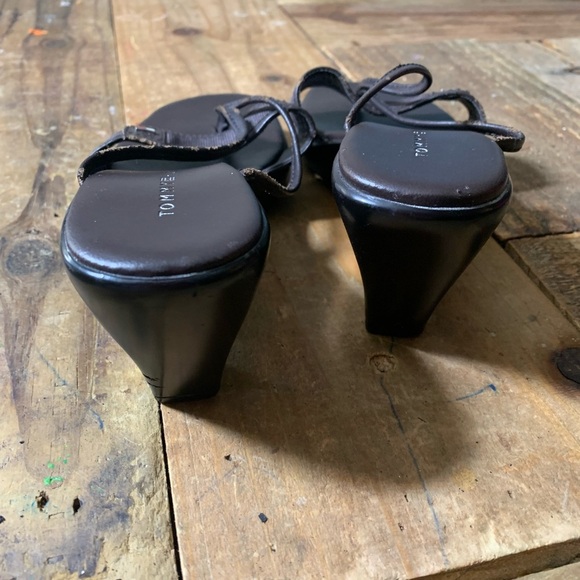 Y2k Tommy Hilfiger black leather sandals sandals - Picture 4 of 5